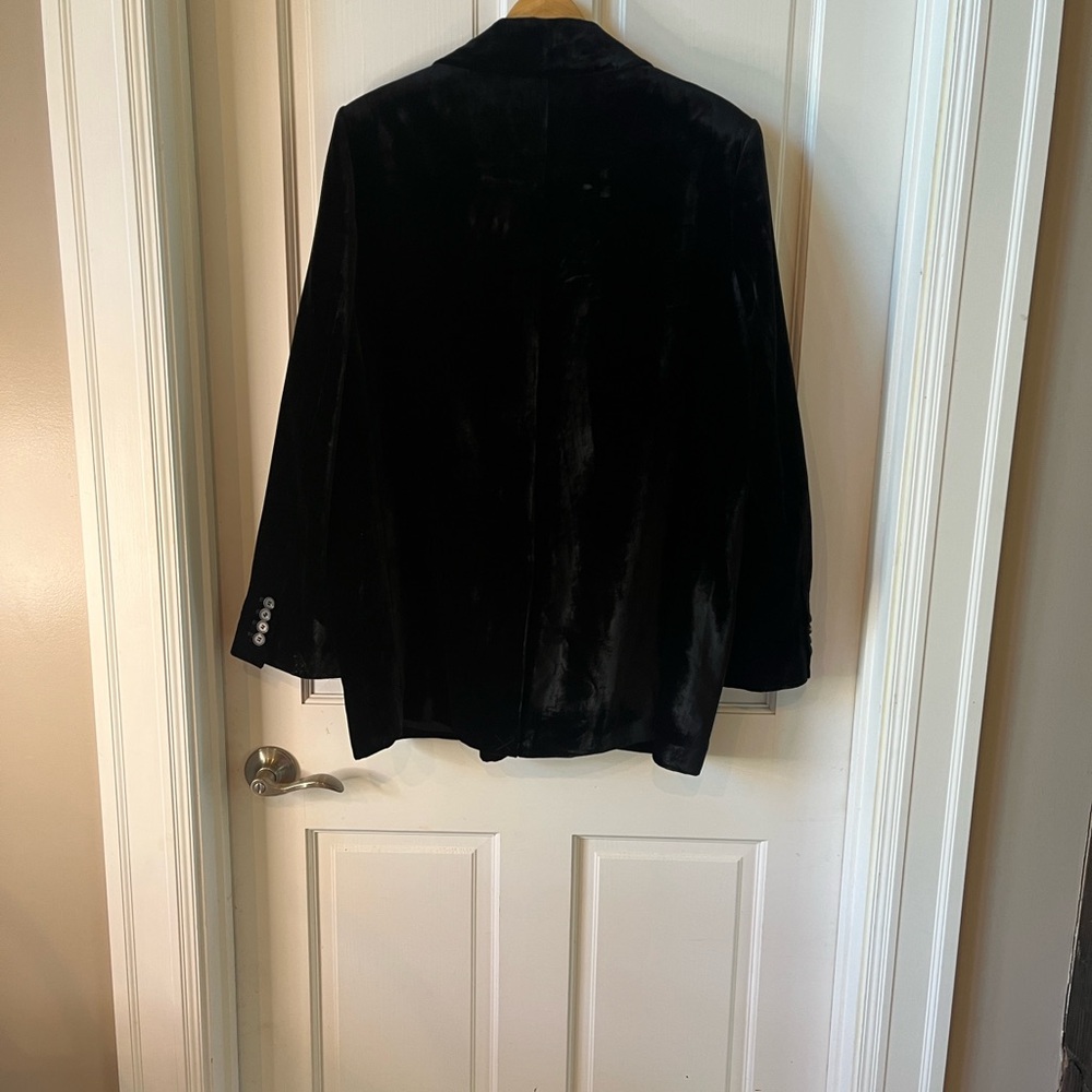 COS Black Velvet Blazer size 14 NWOT - Picture 7 of 11
